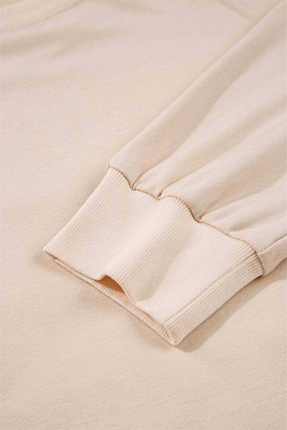 Smoke Green Raw Edge Flower Patch Drop Shoulder Long Sleeve Top 312307c284a338cc