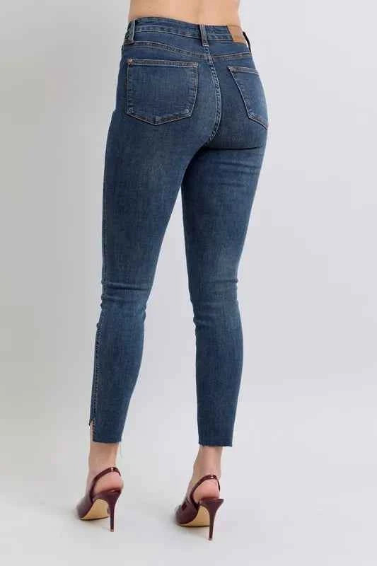 Judy Blue Full Size High Waist Tummy Control Step Hem Skinny Jeans Plus Size 312531c56ab64a0b87ef9f4301951683-Max-Origin