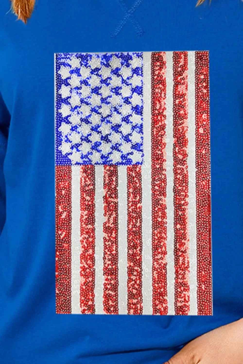 US Flag Round Neck Half Sleeve T-Shirt 31799934-7a6f-4842-bce1-ba330468f254-Max