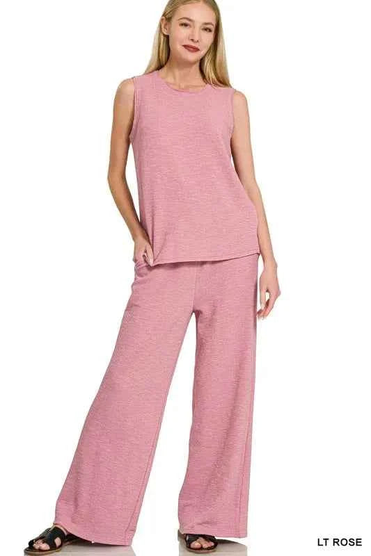 Zenana Cotton Slub Tank and Pants Set 3240ca726bec4c54ac5622ecaf480a28-Max-Origin