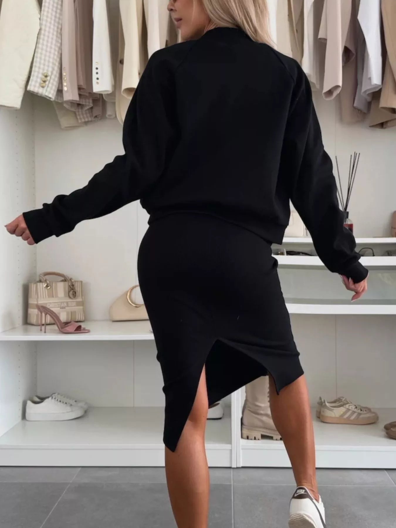 Full Size Slit Square Neck Dress and Outerwear Set Plus Size 329ec51e-17e2-46a4-b793-095b801e563d-Max-Origin