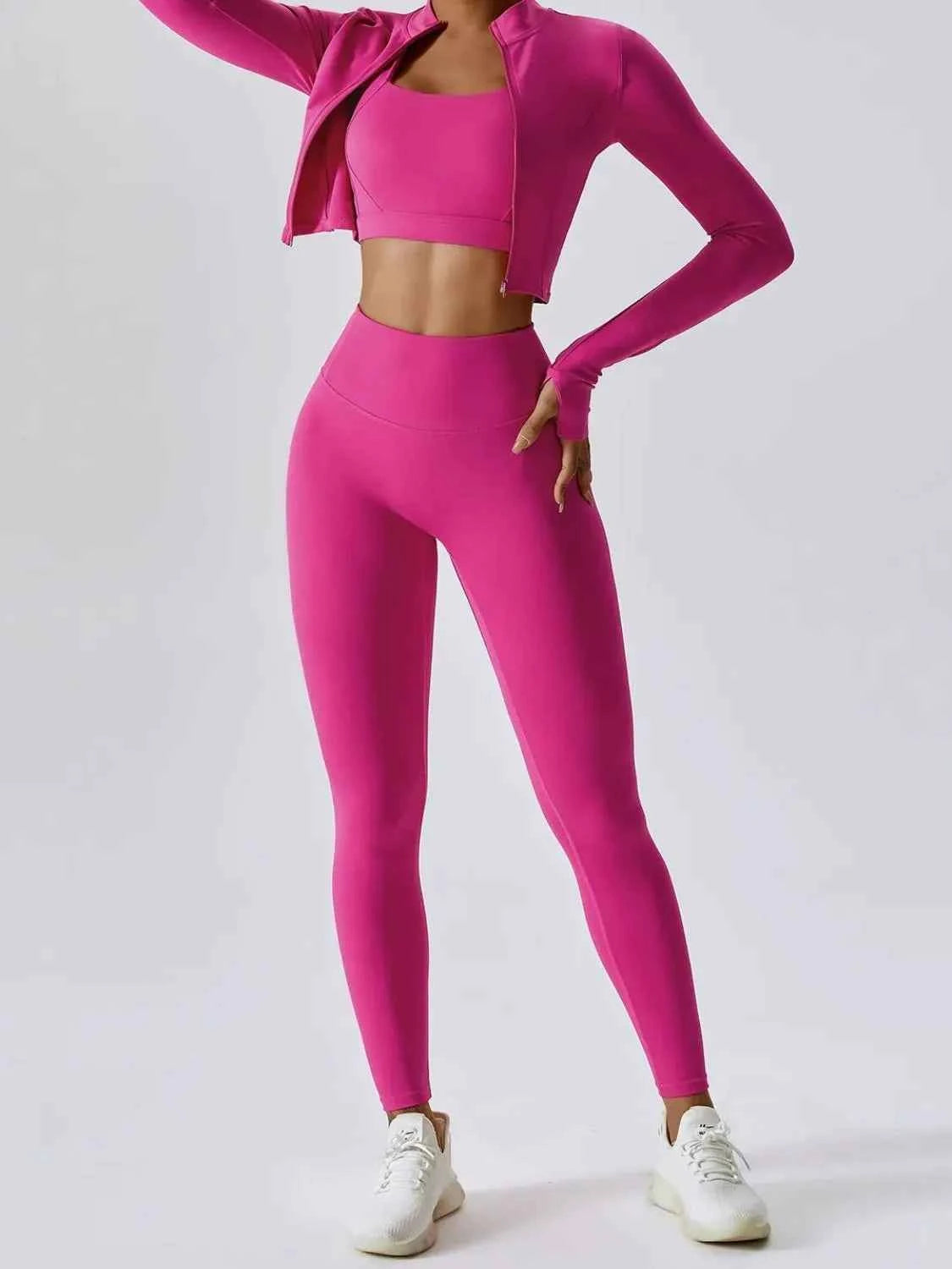 Bra Outerwear and Leggings 3-Piece Active Set Hot Pink 32ed6d3c-1dc6-40cd-9b8a-1b714aa0b065-Max-Origin