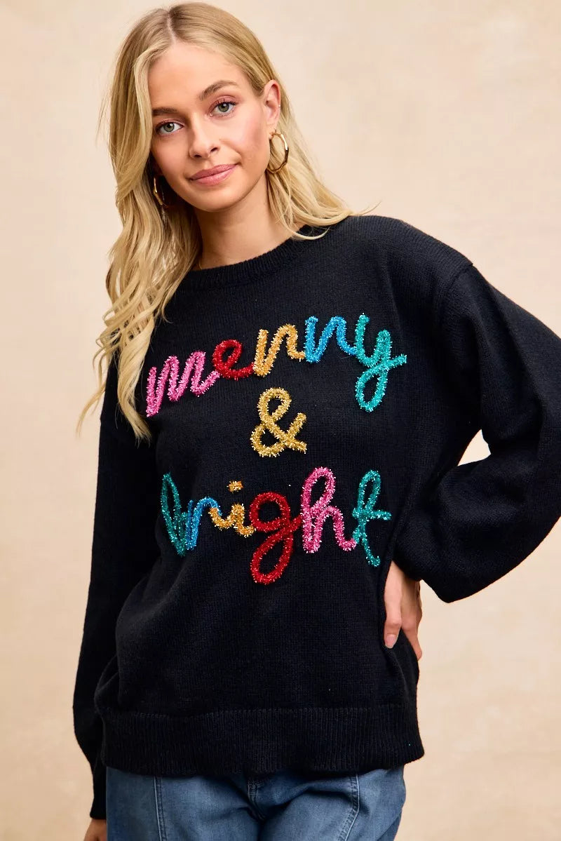 BiBi Tinsel Lettering Christmas Sweater 32f79c9d490e470ca01f06faa01209a0-Max-Origin