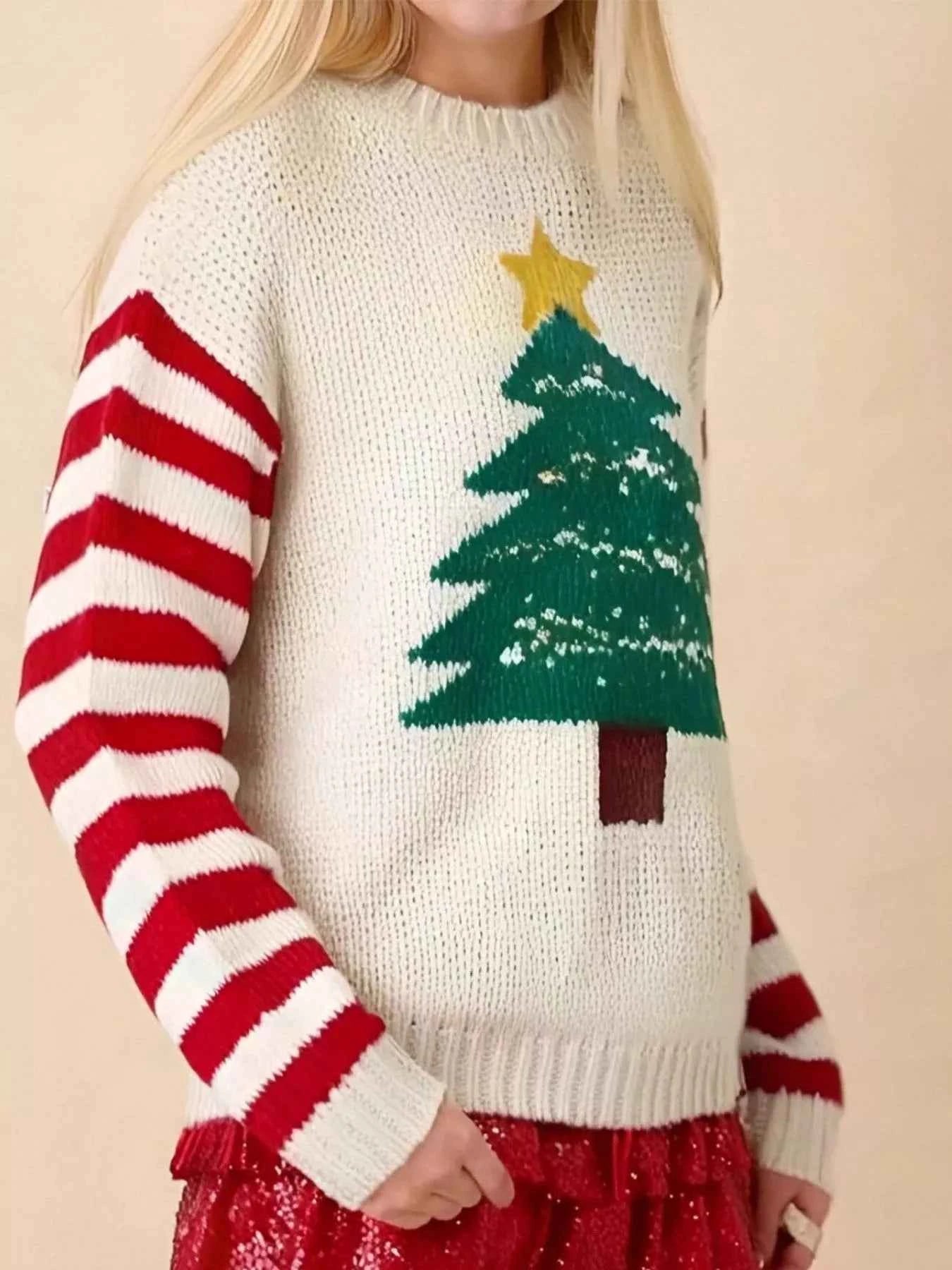 Christmas Tree Round Neck Sweater 3327e7e9-d7c8-4647-9b80-309126a8dc34-Max-Origin
