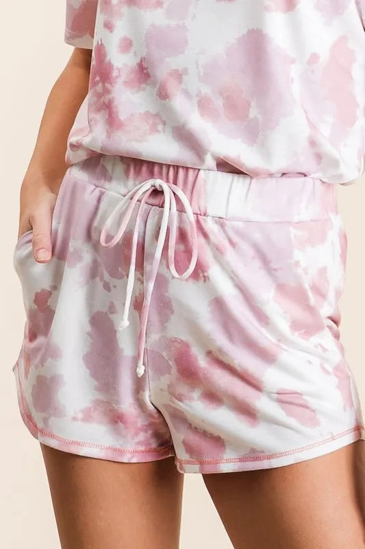 BiBi Tie Dye Print Terry Shorts With Side Pockets 33495f51a1194c5092b5f442f6025b63-Max-Origin