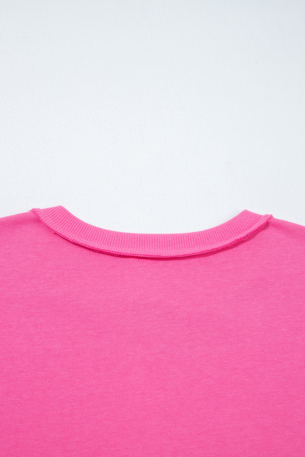 Bright Pink Raw Edge Henley Pullover and Jogger Pants Set 334e2bb65b3a7c2e