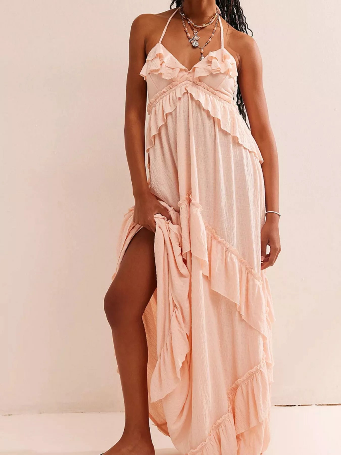 Ruffled Halter Neck Maxi Dress 335c91a7-63ad-4349-8691-a2a7f3a02f73-Max-Origin