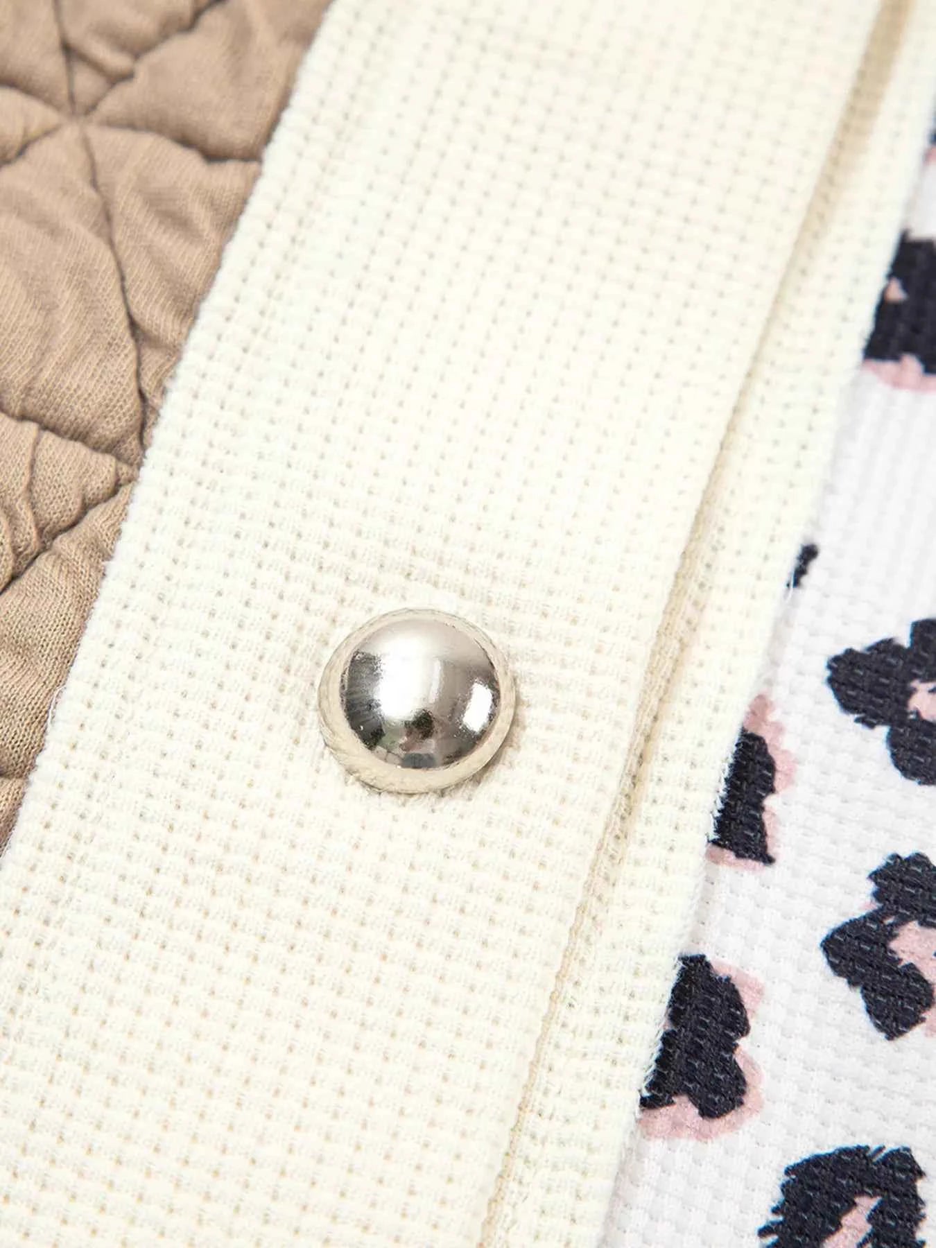 Leopard Waffle Quilted Patchwork Button Front Jacket 33bae0d0ed2c4fd5abbed78a0b9e04db-Max-Origin