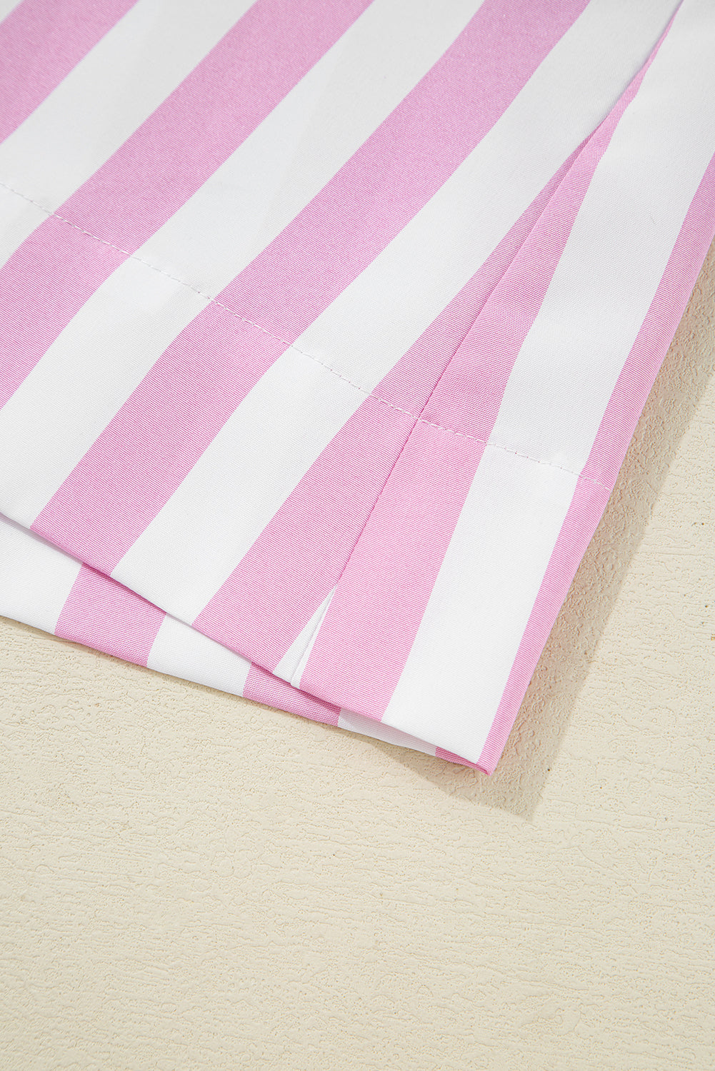 Rose Striped Long Sleeve Buttons Loose Mini Dress 33ef343c42a6b9f4