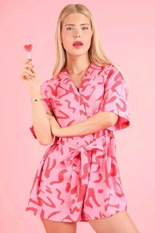 VERY J Oversized Printed Button Down Resort Romper 347b9c2d96c7402d986d3b2f021c9343-Max-Origin