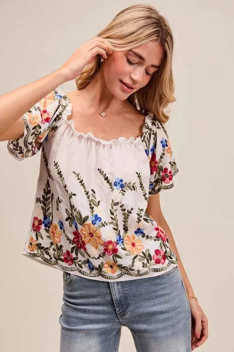 SO ME Floral Embroidered Two Way Off The Shoulder Blouse 34a3a3a456cc4bf182682f1d8a2c72f2-Max-Origin