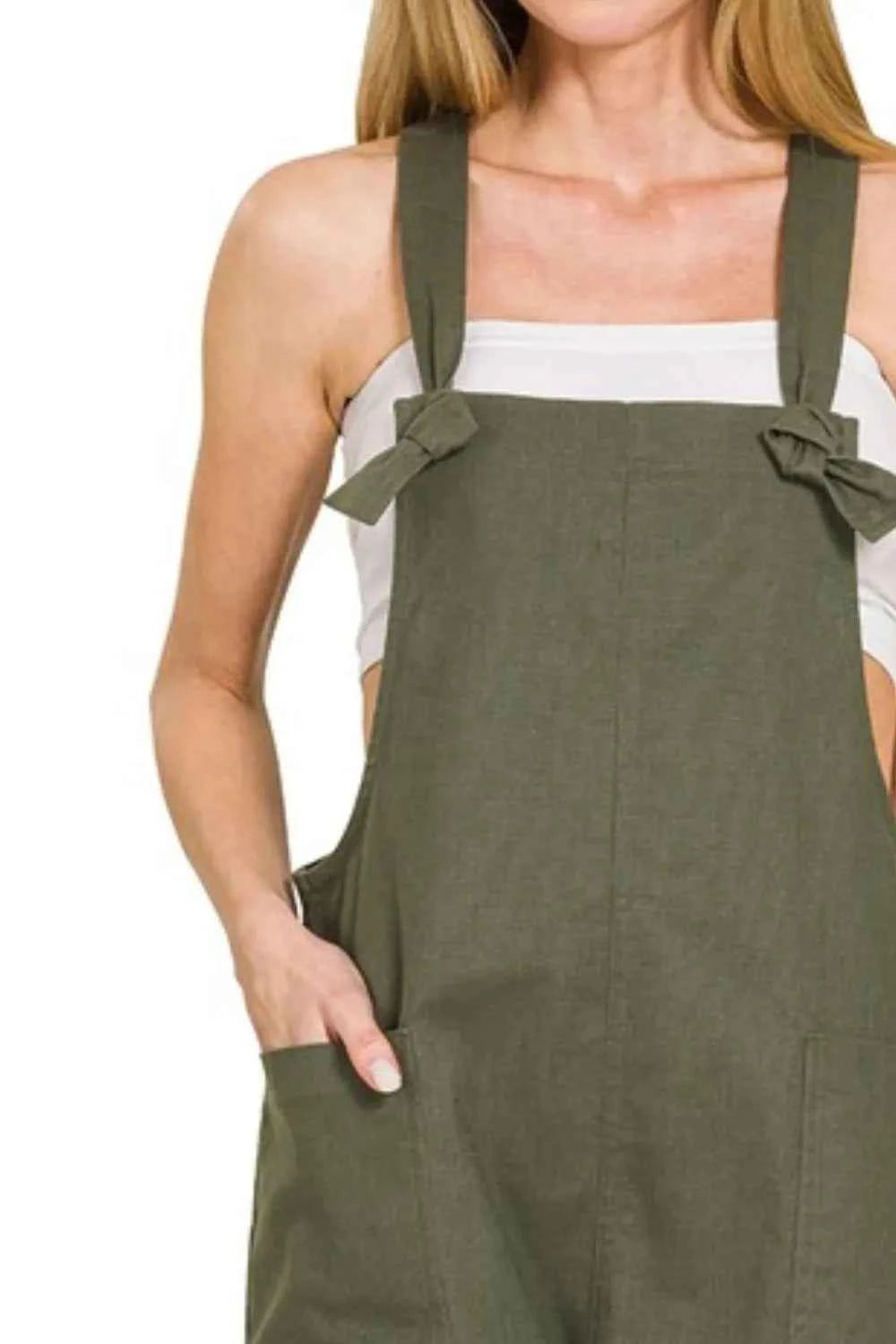 Zenana Woven Knot Strap Rompers 34c59cc0-1f15-453a-b85b-a4e28580eab7-Max-Origin