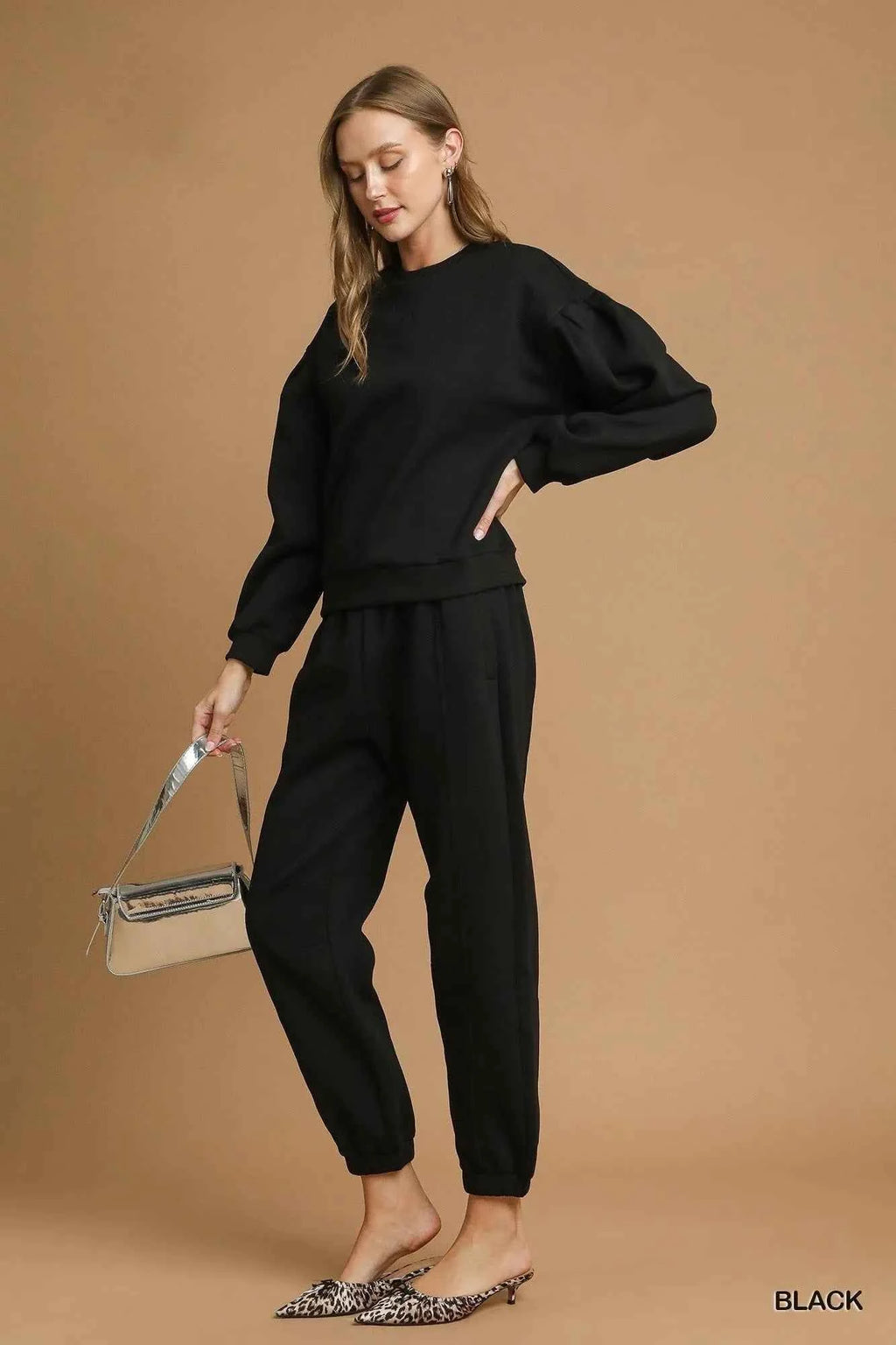 Umgee Fleece Jogger Pants with Drawstring Black 34fdf331-2cb0-4336-b7b0-dfc917b565c9-Max-Origin