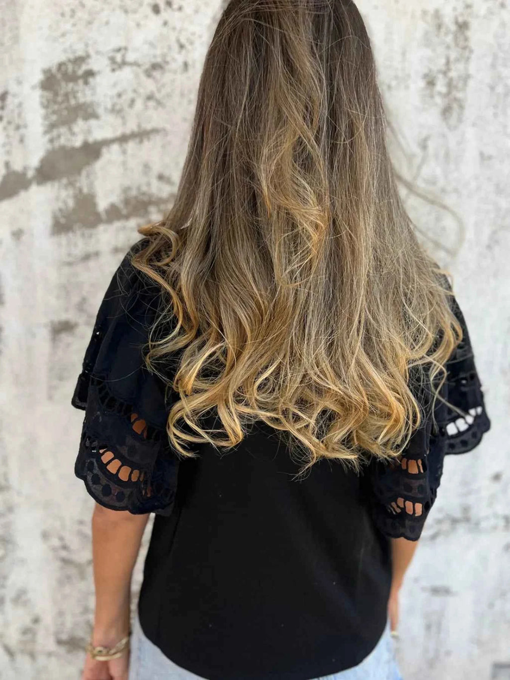 Hollow Out Sleeve Casual Blouse 3505400ff23c47c787bfbd5ab932ffc1-Max-Origin