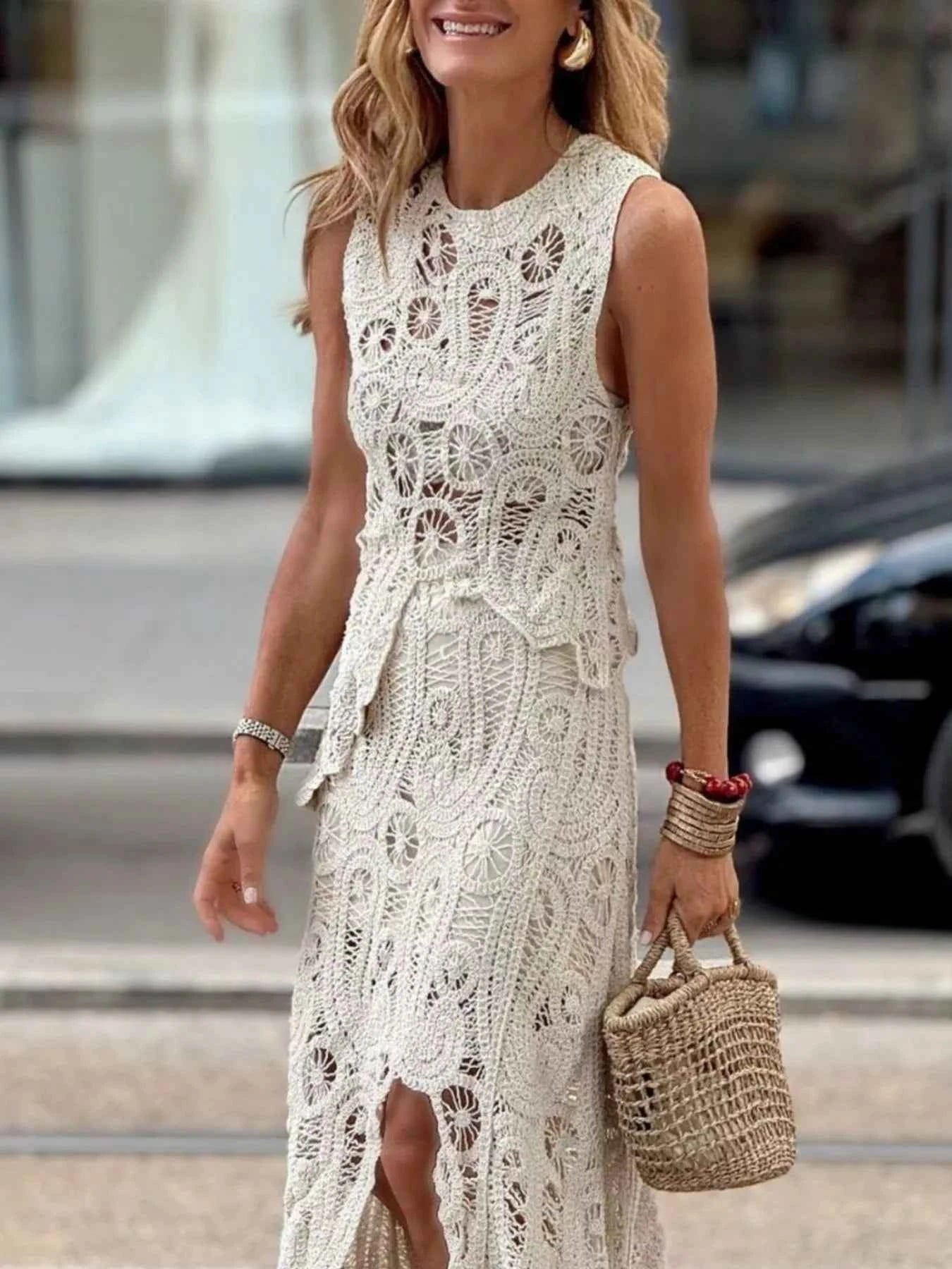 Crochet Sleeveless Tank and Skirt Set 35635367-c348-457f-aecf-a100cff63c71-Max-Origin