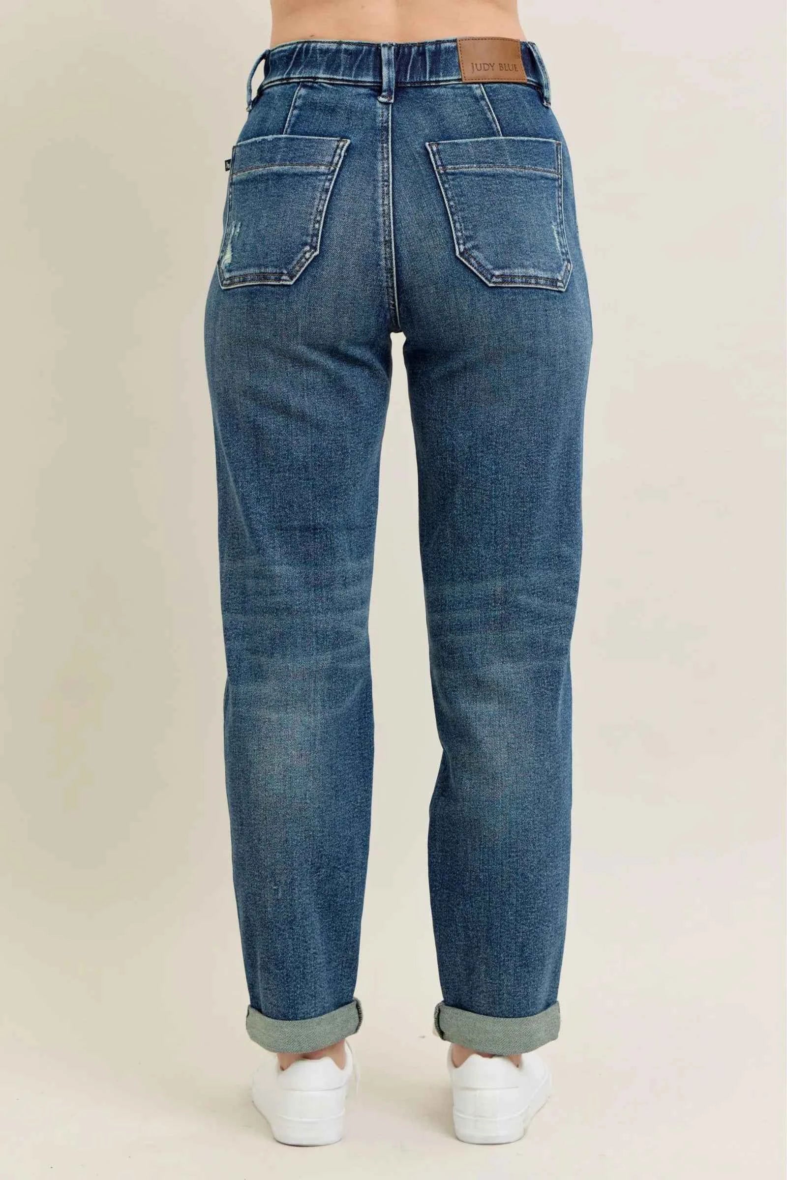 Judy Blue Full Size HW Vintage Wash Jeans w/ Drawstring Plus Size 35cc8cd4-a52f-4401-8b55-4385dfef53c8-Max-Origin