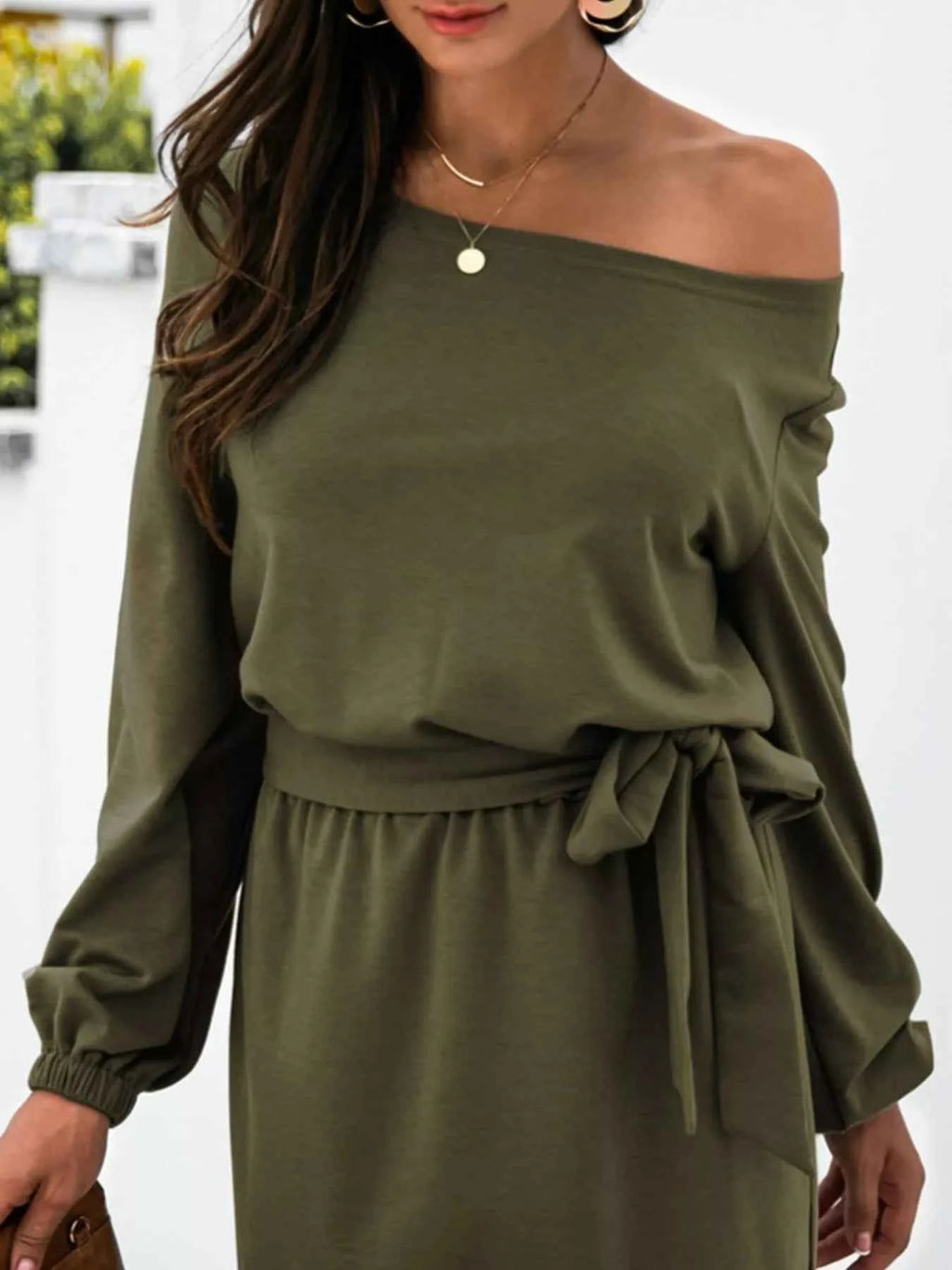 One Shoulder Tie Waist Dress 35ed6d21-cd77-4ae4-b9b1-6cc244b5db94-Max-Origin