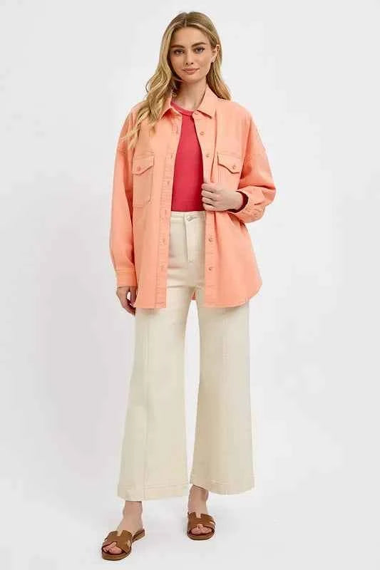 RISEN Full Size Button Down Long Sleeve Denim Shacket with Chest Pockets Plus Size 365abdc6-51e3-49cf-8b02-992b97afcbf8-Max