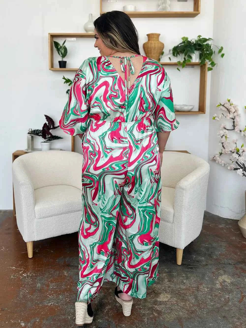 Double Take Full Size Half Sleeve Wide Leg Jumpsuit 365bb5f1-4f67-461b-a3a3-0d9be0bb9660-Max