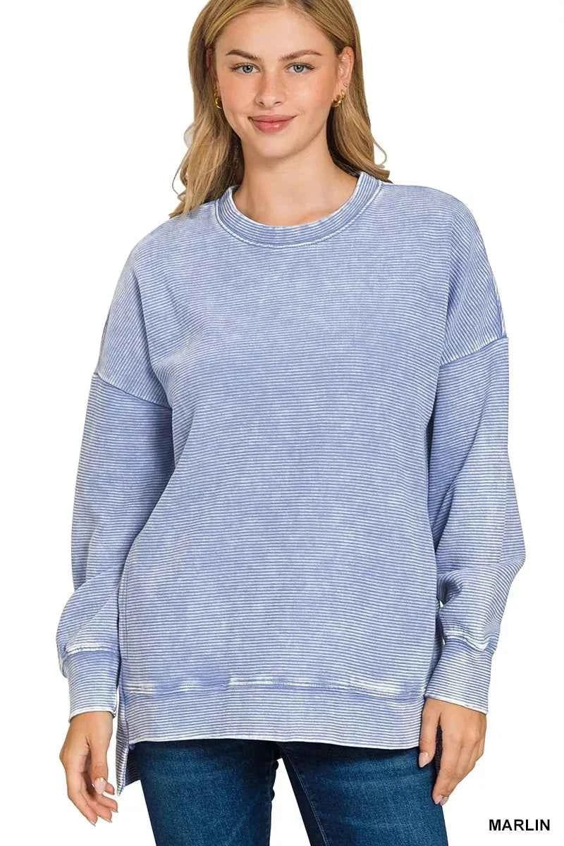 Zenana Full Size Acid Washed Double Ribbed Hi-low Sweatshirt Plus Size MARLIN 368bc91ddb88499dadda08f2409bc42f-Max-Origin