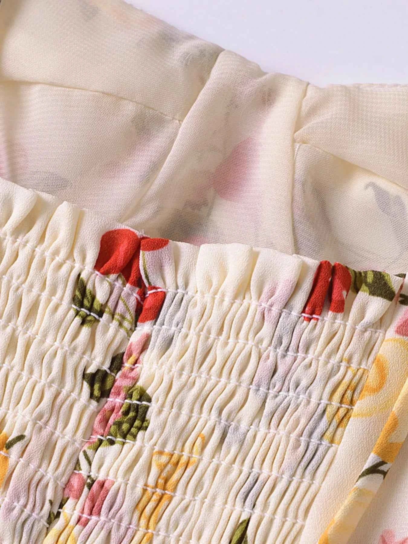 Printed Smocked Cami Top 368f6f49d7454eb6ae2aa7f62919ee86-Max-Origin