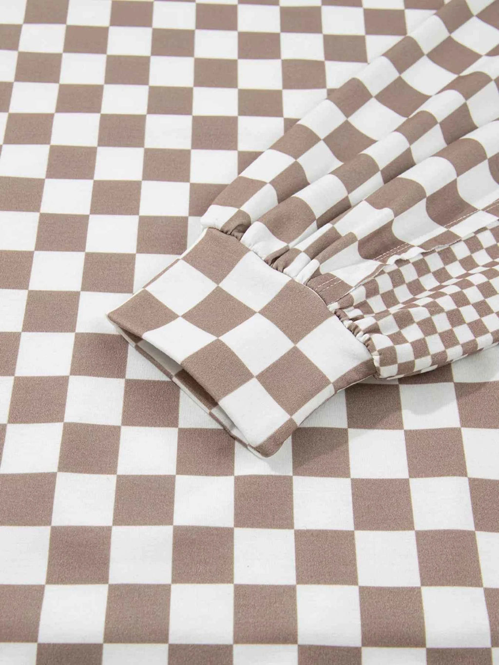 Checkered Pattern Oversized Drawstring Hoodie 36ad6e76a224426ea4f75470131a49bf-Max-Origin