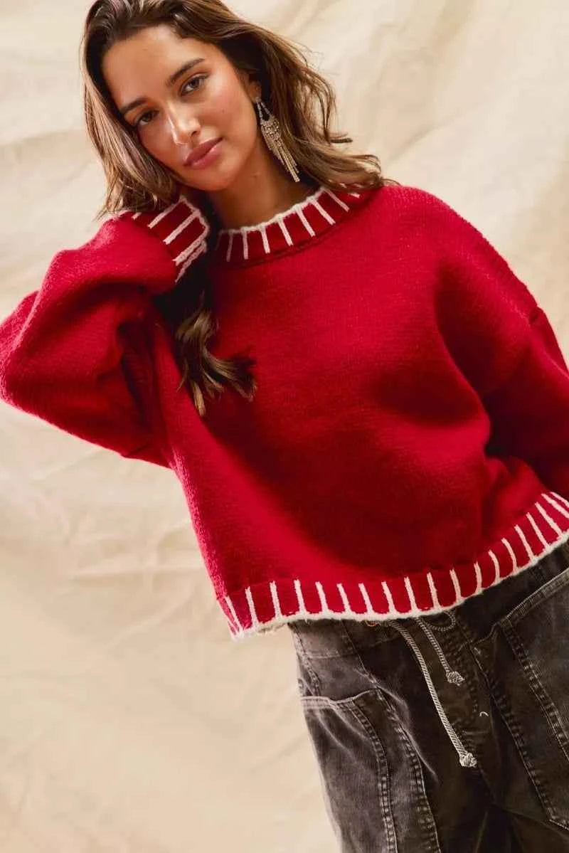 SO ME Loose Fit Christmas Holiday Sweater 36c5340e55954ab28b7e548908de7e55-Max-Origin