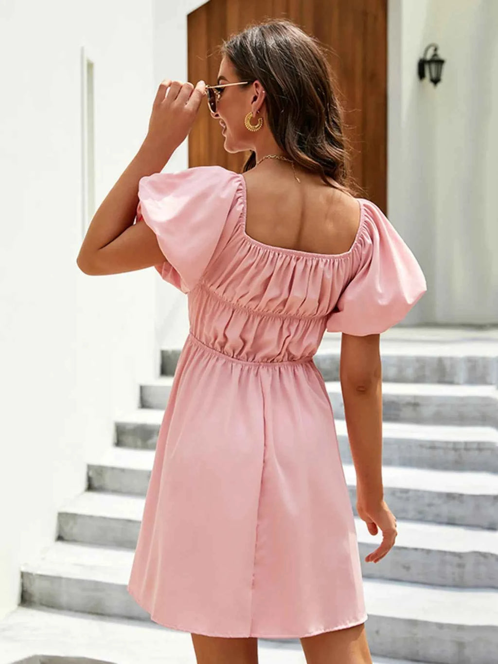 Off-Shoulder Puff Sleeve Mini Dress 37afb993a7104287b81b0a7aa925470b-Max-Origin