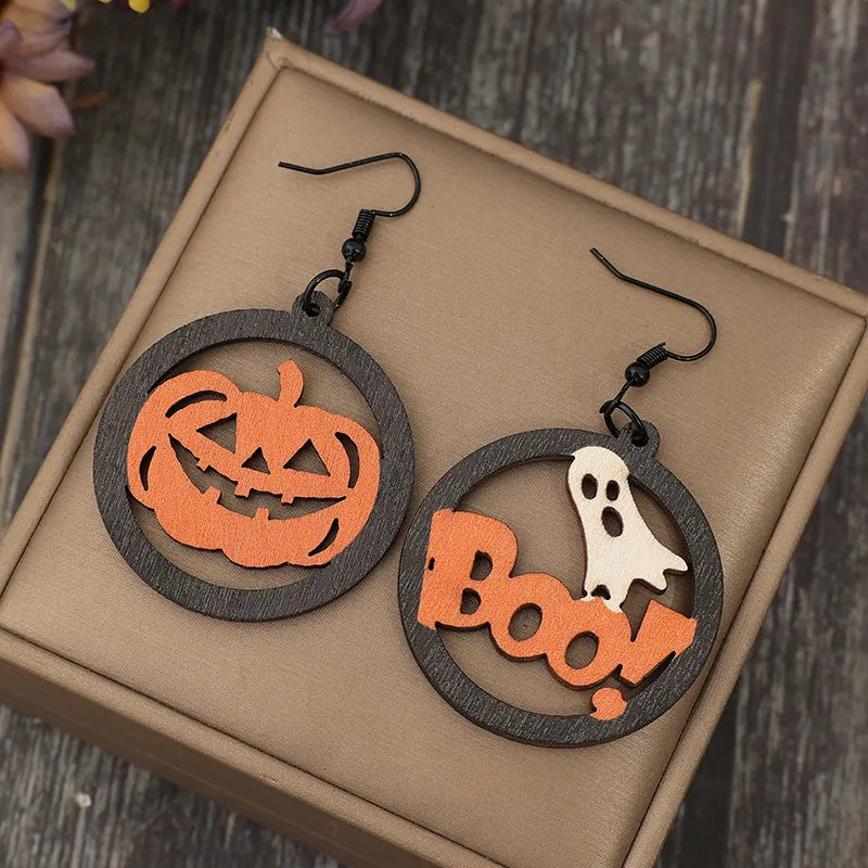 Hollow Pumpkin & Letter Wooden Earrings 37bc712e-6ad3-4c5d-a163-0a89d94888eb-Max