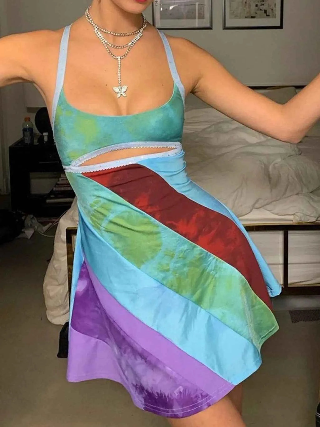 Cutout Color Block Cami Dress 3800626c613f49c0bb2b83406d60289f-Max-Origin