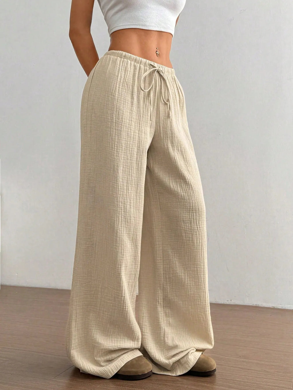 Drawstring Wide-Leg Casual Pants 38788d3c-969d-44e3-89cb-d0530b99a969-Max-Origin