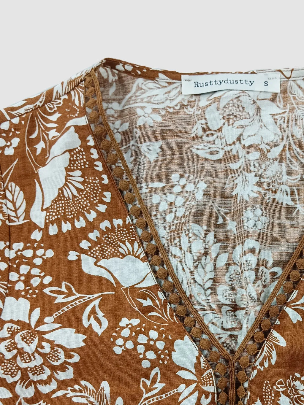 Lace Detail Printed Short Sleeve Midi Dress 39117f20-2378-40ad-a616-2ff08453d728-Max-Origin