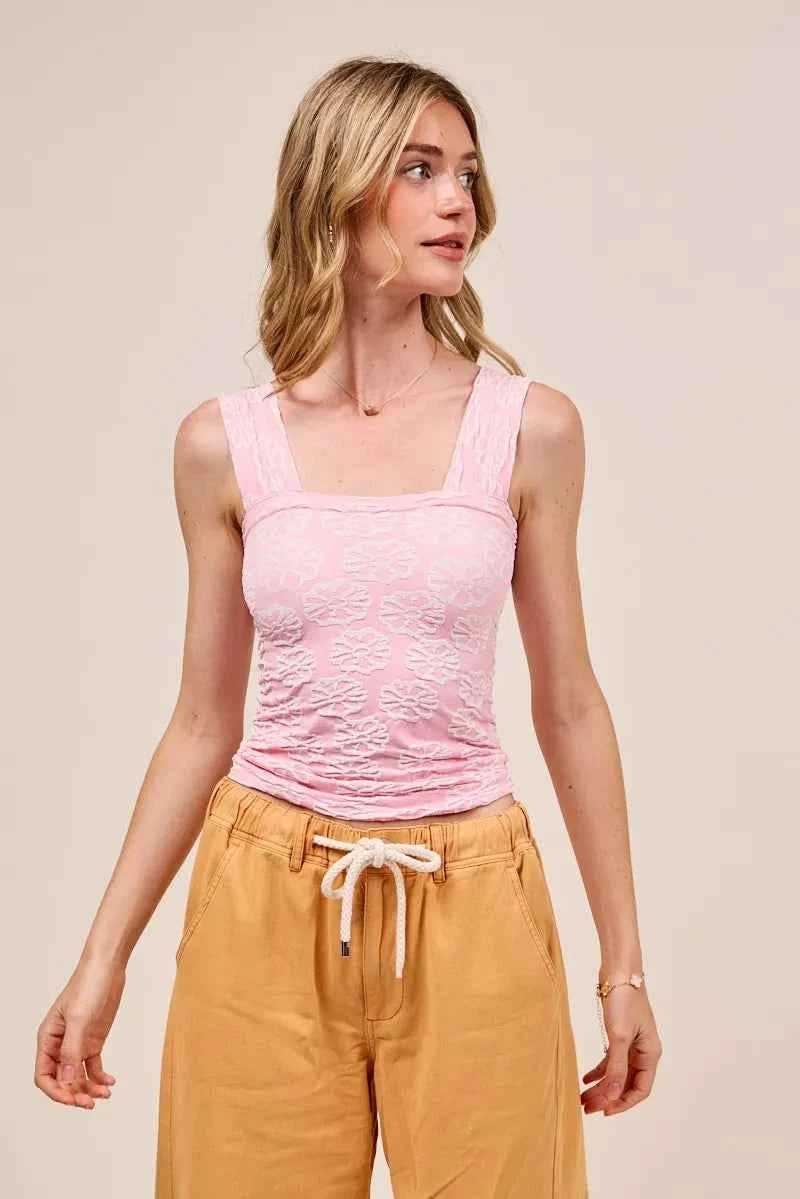 SO ME Two Tone Floral Seamless Tank Top 2TONE BLUSH 397c4d33d08d4c8e9941e14d946291da-Max-Origin