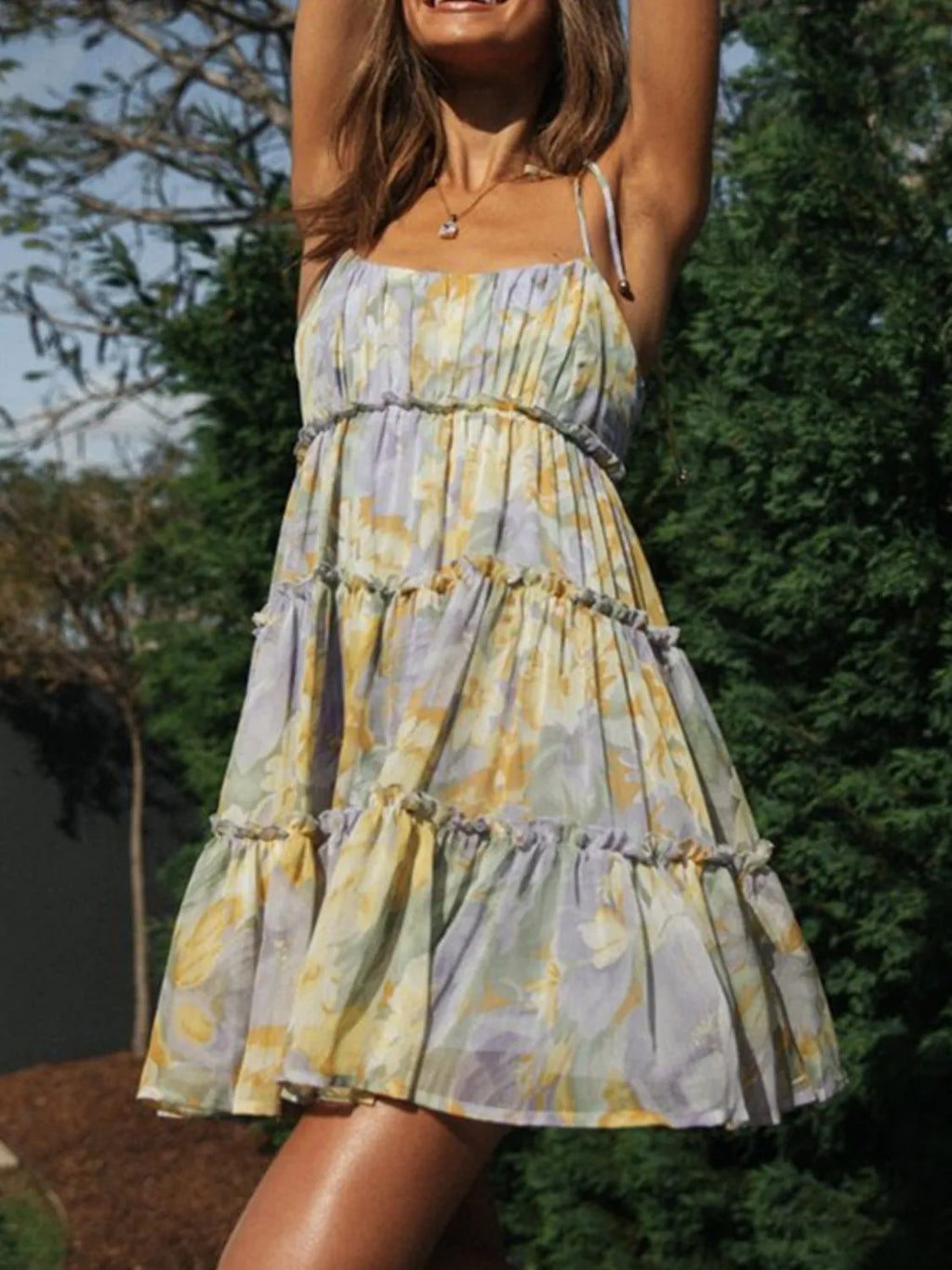 Frill Printed Square Neck Mini Cami Dress 39a239fb-ba20-4a9a-9f31-17b0ccf869cb-Max-Origin