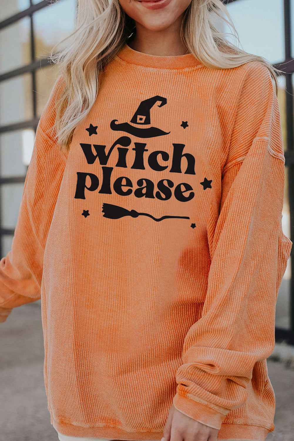 WITCH PLEASE Graphic Dropped Shoulder Sweatshirt Sherbet 39e3add6e3d646c7a165f5194467dbd2-Max
