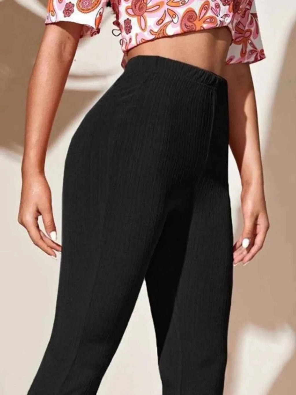 Full Size High-Waist Flare Active Pants Plus Size 39efe18d-d818-4bc4-bfe8-1db37940ddae-Max-Origin