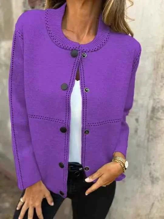 Full Size Button Up Long Sleeve Cardigan Plus Size Purple 3a103b8b-77e2-4b17-9f00-8932d405dd22-Max-Origin
