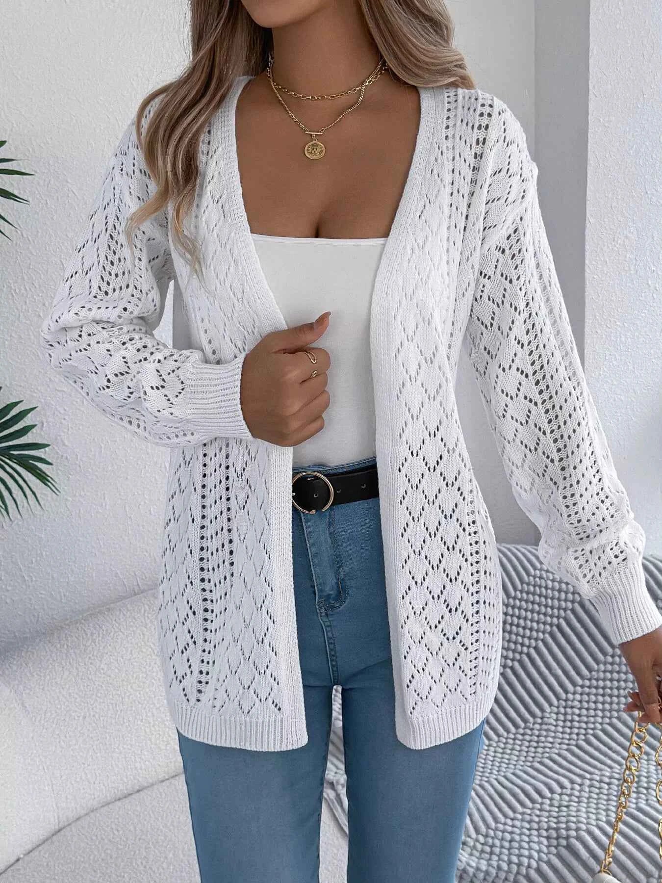 Openwork Open-Front Long Sleeve Cardigan 3a1af72d77be4b7a8a861e892b955fc9-Max-Origin