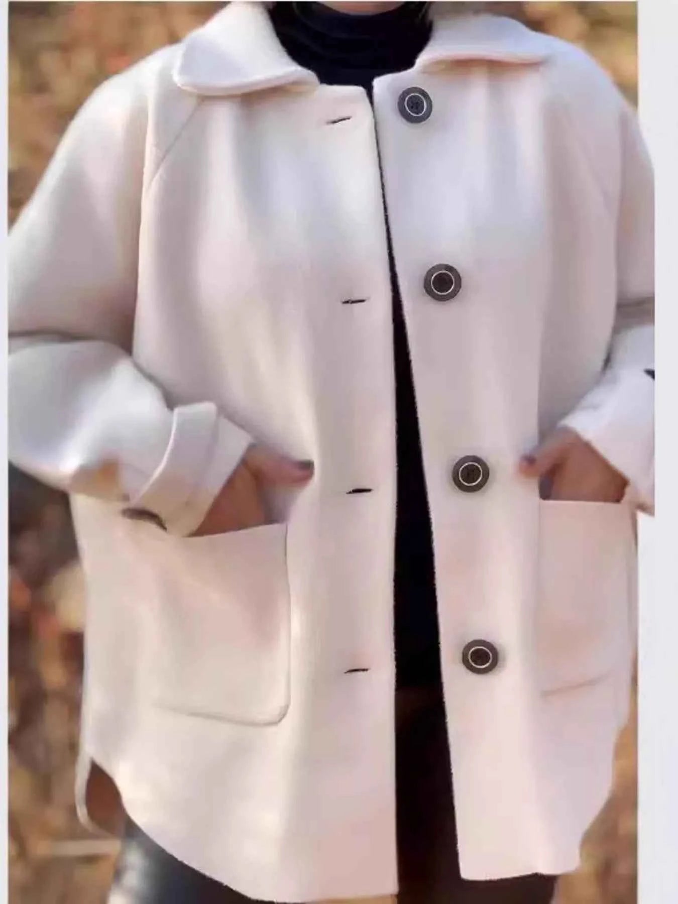 Full Size Button-Front Raglan Sleeve Coat Plus Size Ivory White 3a4bfe968055419eb55831dbedc71395-Max-Origin