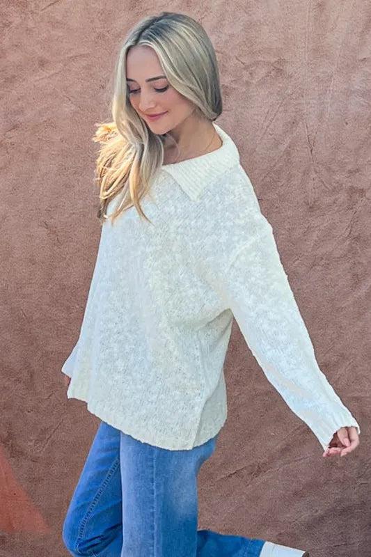 And The Why Textured Basic Collar Neck Sweater Pullover 3aaa0e006c2744c599b91a9ea8e557e4-Max-Origin