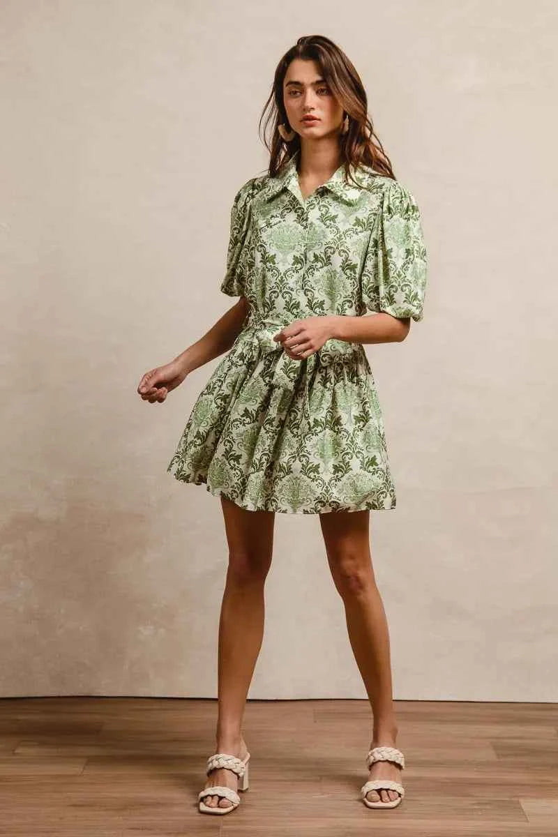 BiBi Tied Floral Short Sleeve Mini Shirt Dress 3abc4bc5abe14eb3826ffc8a413b466e-Max-Origin