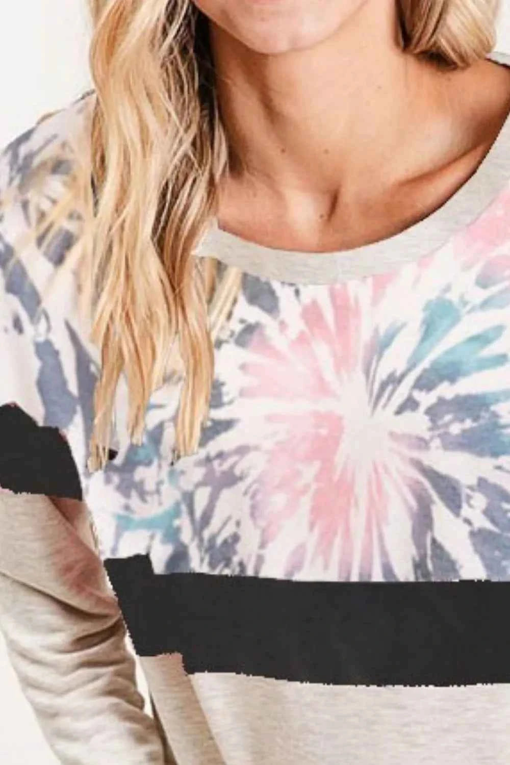 BiBi Mix And Match Color French Terry Wide Neck Top 3b2e5c6a-c5e7-4515-a0a3-0f0bdc7008b4-Max-Origin