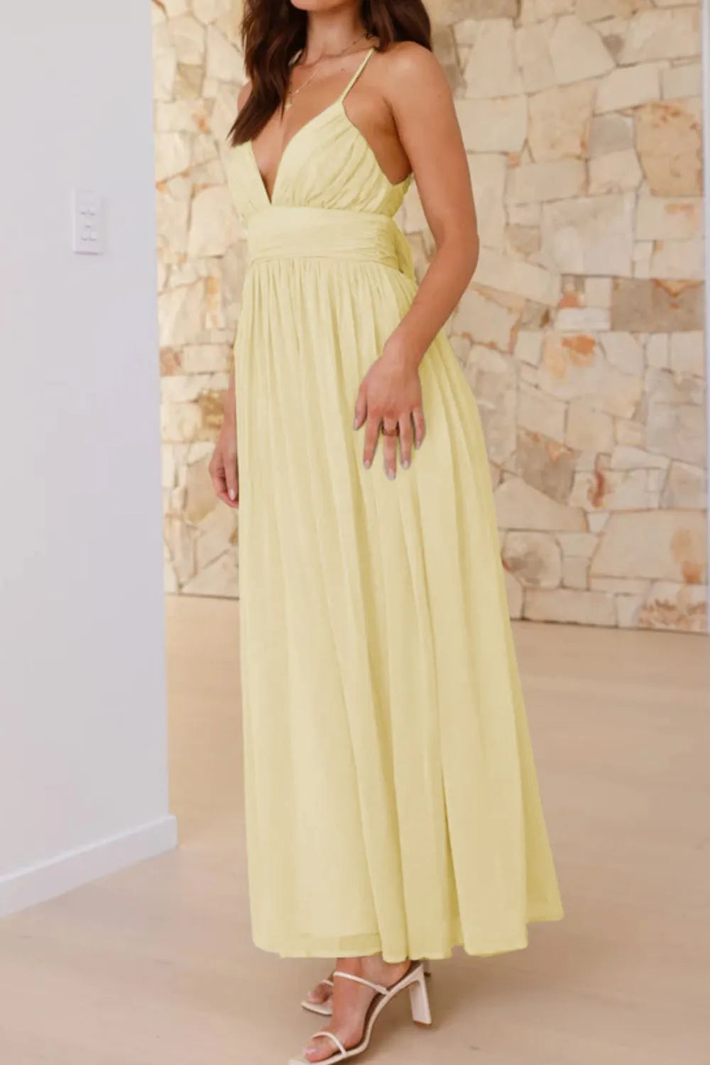 Ruched V-Neck Cami Dress 3bc3d963-bf58-4da4-976e-4862bcd03842-Max-Origin