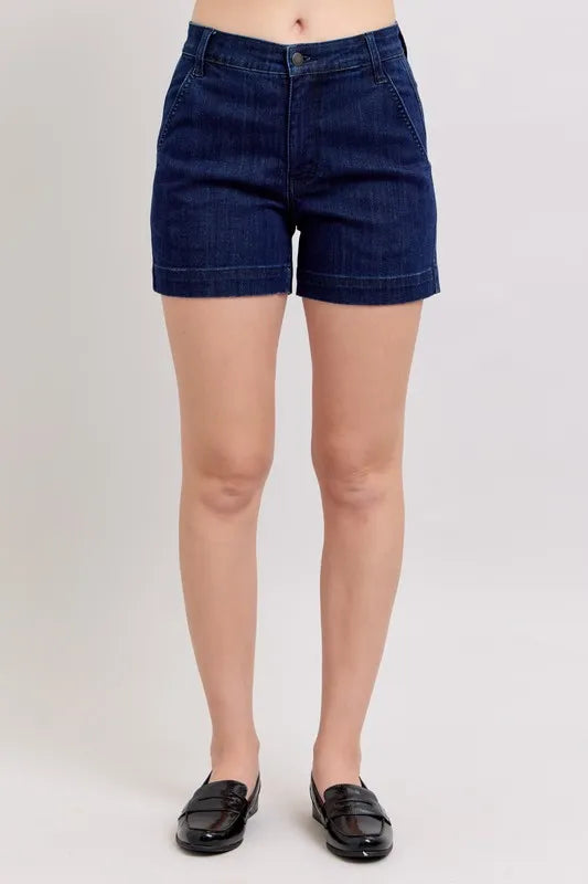 Judy Blue Full Size High Waist Denim Shorts Plus Size DK 3bd1f3dc02b74021b23cc56857c8306b-Max-Origin
