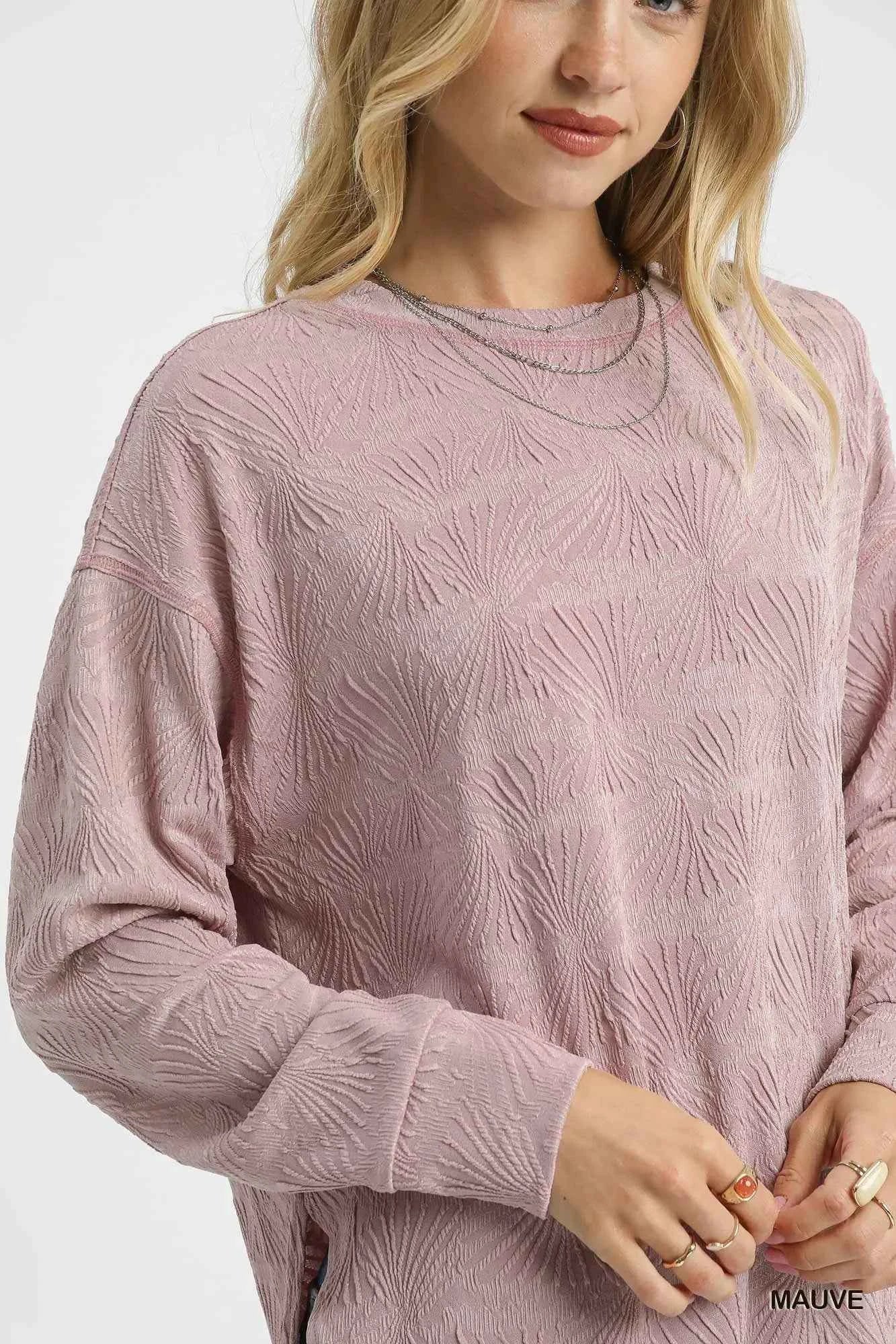 Umgee Textured Knit Long Sleeve Top 3bfb2f75-92dd-499f-81be-de462764ce7c-Max-Origin