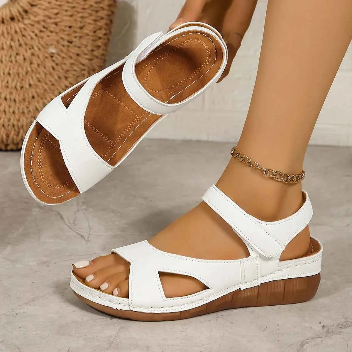 Open Toe Wedge Sandals White 3c107062ad6b49cdba5de142f0fb1512-Max-Origin