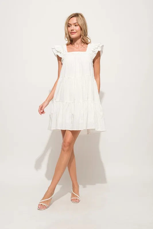 And The Why Origami Pleating Ruffled Sleeve Tiered Dress 3c12285aace54d328464c0e23a005cdb-Max-Origin