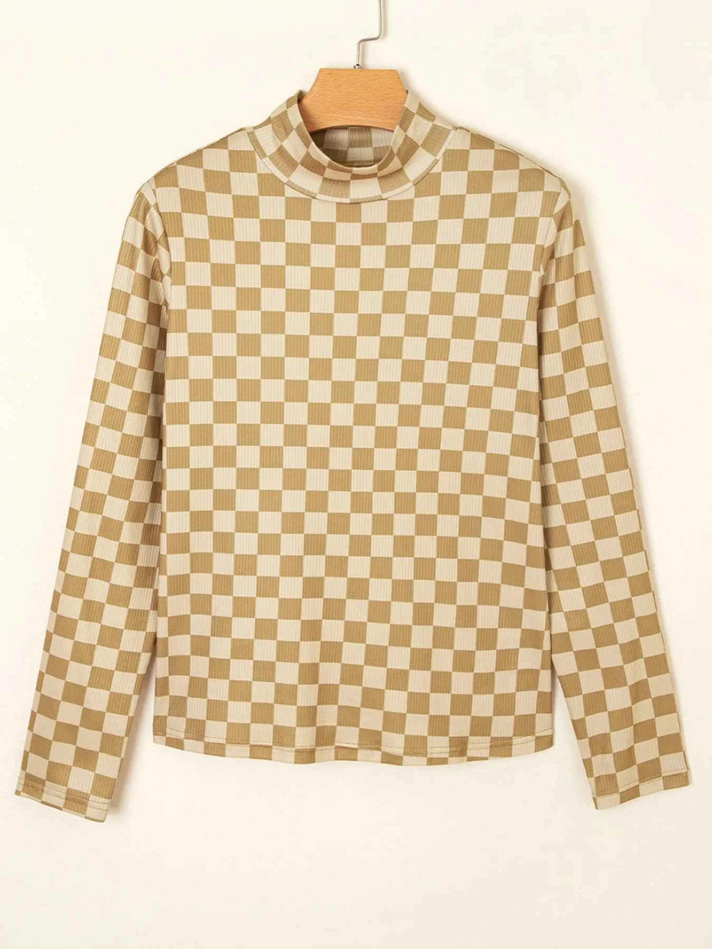 Check Pattern Turtleneck Slim Long Sleeve Tee 3c2afa0148244c17b561d4cd5b9ac3f4-Max-Origin
