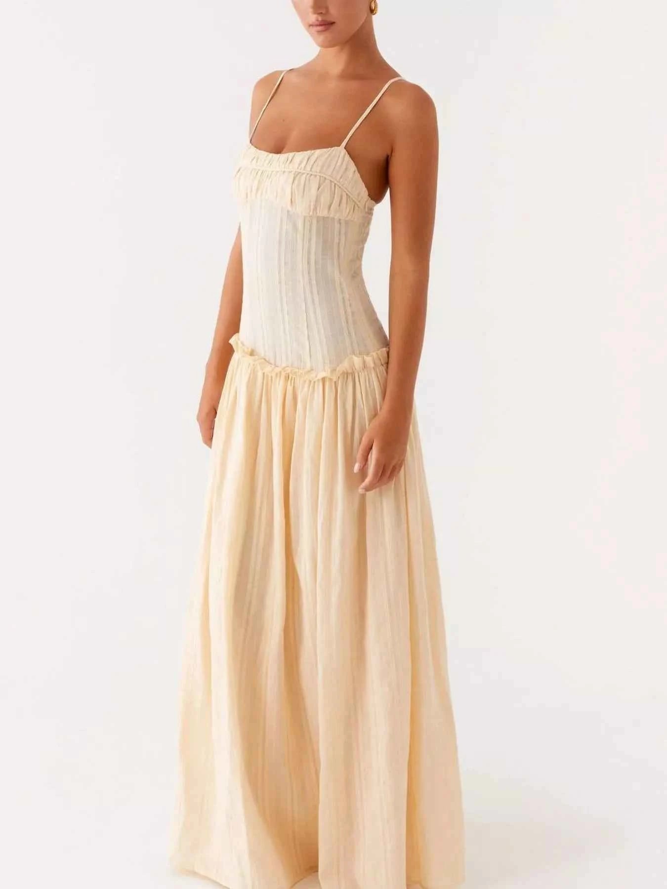 Frill Spaghetti Strap Maxi Dress 3ca38834-75b7-43a6-8a82-120d18ba2117-Max-Origin