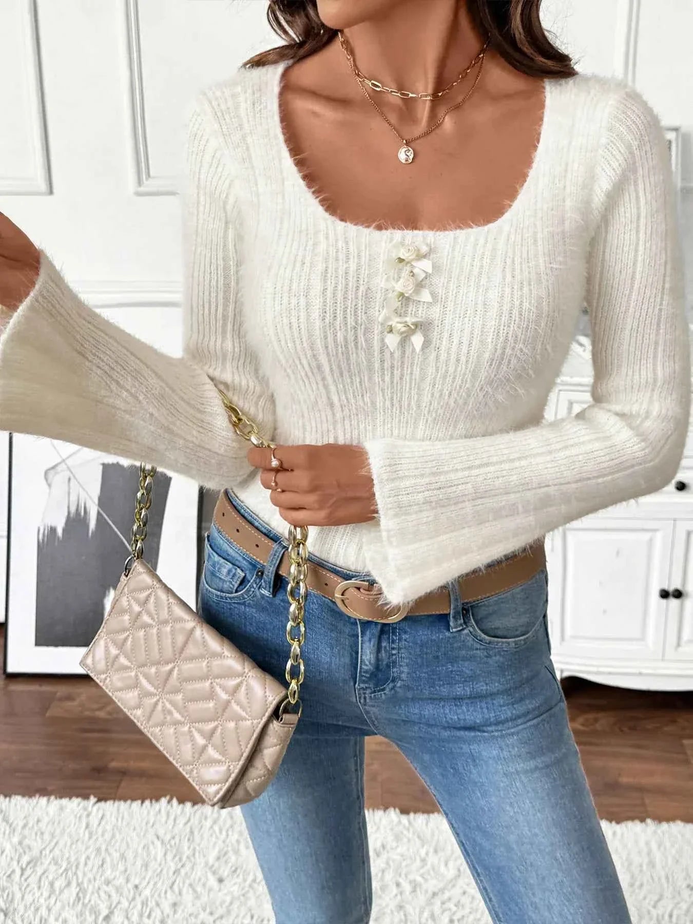 Scoop Neck Long Sleeve Sweater 3cbfdb14d6ef47caa2e2df48301511e9-Max-Origin